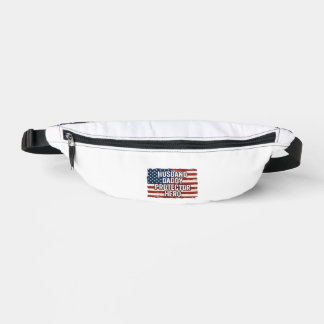 Patriotic Husband Daddy Protector Hero Flag Shirt  Bauchtasche