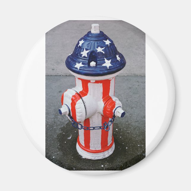 Patriotic Hydrant Magnet (Vorne)