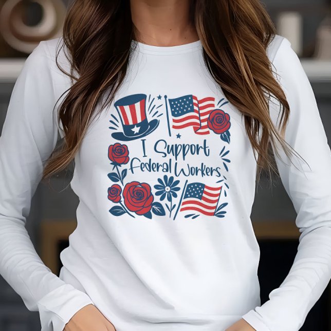 Patriotic I unterstützt Bundesstaatliche Arbeitneh Tri-Blend Shirt (Von Creator hochgeladen)