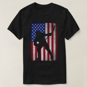 Patriotic Ice Hockey 4. Juli USA Flag T-Shirt