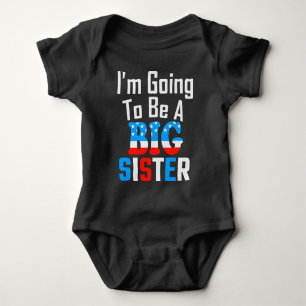 Patriotic, ich werde eine große Schwester sein Baby Strampler