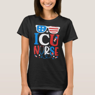 Patriotic Icu Nurse 4. Juli American Sungrace T-Shirt