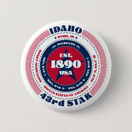 Patriotic Idaho Circle mit Staat Details Button
