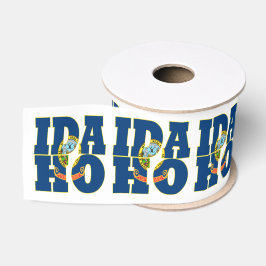 Patriotic Idaho Staatsflaggentypografie Ripsband