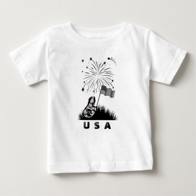 Patriotic Iguana Baby T-shirt (Vorderseite)