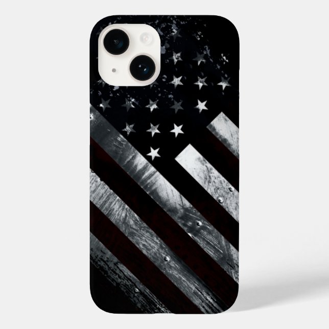 Patriotic Industrial American Flag Case-Mate iPhone Hülle (Rückseite)