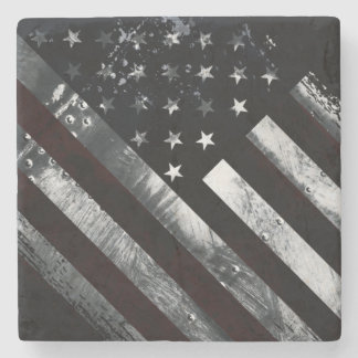 Patriotic Industrial American Flag Steinuntersetzer