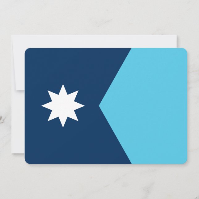 Patriotic  invitations with Flag of Minnesota Einladung (Vorderseite)