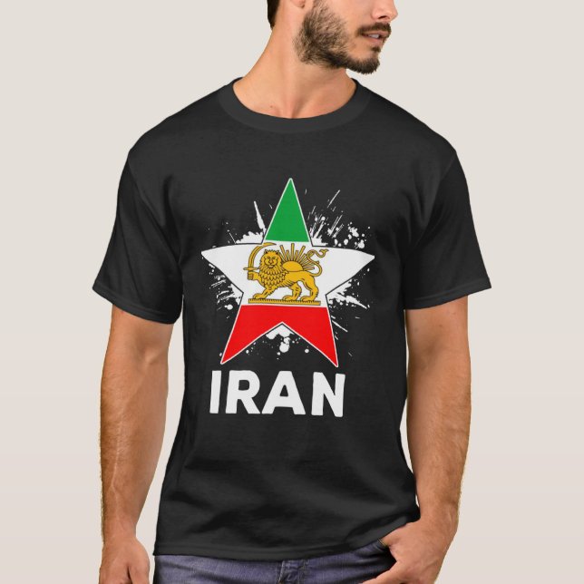 Patriotic Iranian Flag Vintage Iran Pride T-Shirt (Vorderseite)