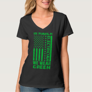 Patriotic Irish American Flag Electrical St Patri T-Shirt