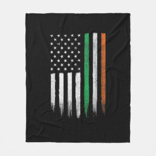 Patriotic Irish American Flag Ireland Fleecedecke
