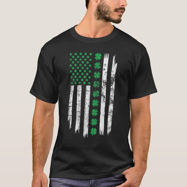Patriotic Irish American Flag Patricks day Ireland T-Shirt (Vorderseite)