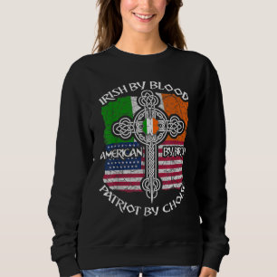 Patriotic Irish American Flag St.Patrick's Day Sweatshirt