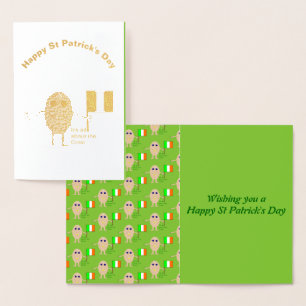 Patriotic Irish Egg Foil Card Folienkarte