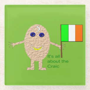 Patriotic Irish Egg Glass Untersetzer