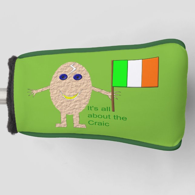 Patriotic Irish Egg Golf Putter Cover Headcover (Vorderseite)
