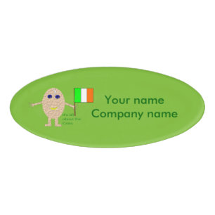 Patriotic Irish Egg Individuelle Name Tag Namenschild