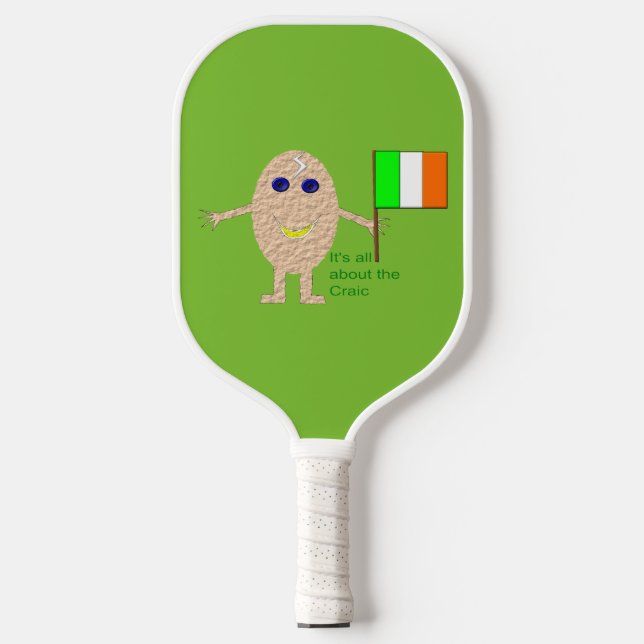 Patriotic Irish Egg Pickleball Schläger (Vorderseite)