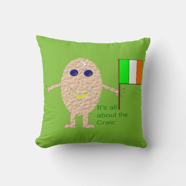 Patriotic Irish Egg Pillow Kissen (Vorderseite)