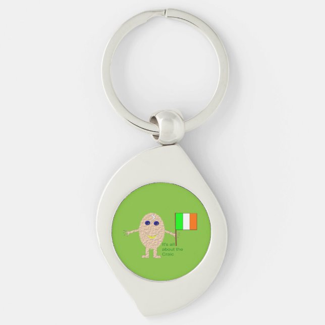 Patriotic Irish Egg Schlüsselanhänger (Vorderseite)