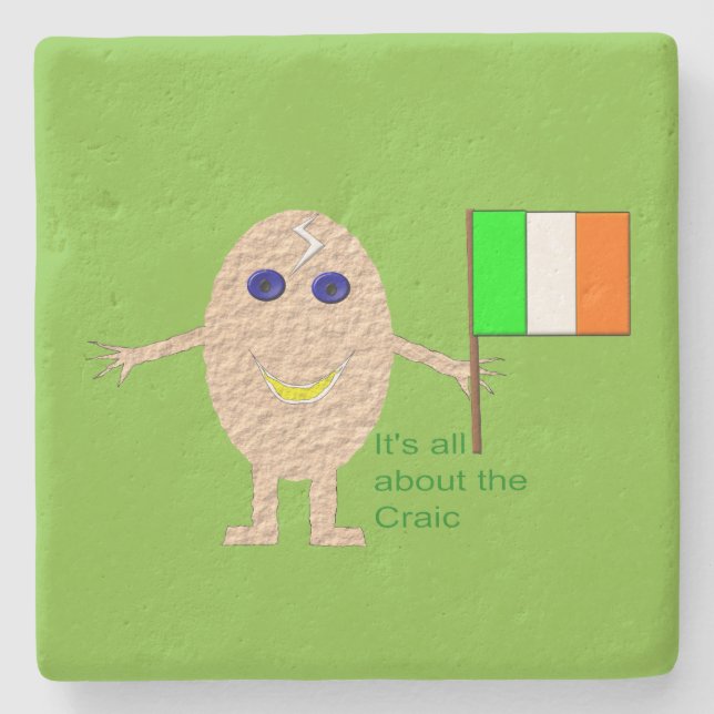 Patriotic Irish Egg Stone Untersetzer (Vorderseite)