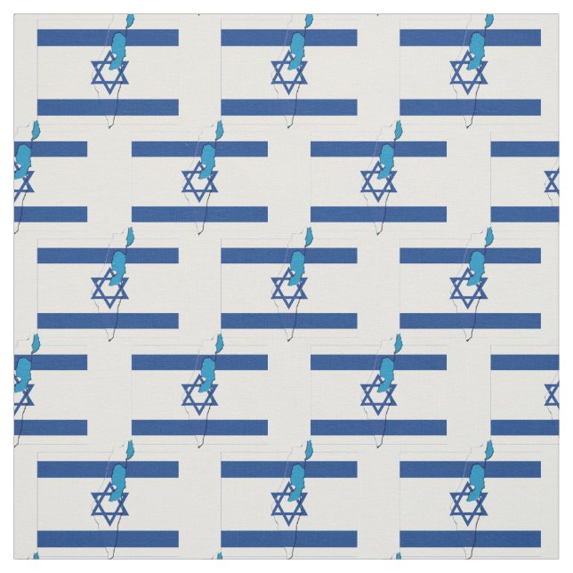 Patriotic ISRAEL FLAG Karte Kontur Stoff (Muster)