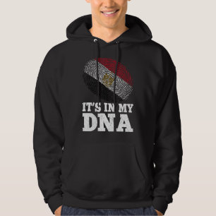 Patriotic ist in meiner DNA Fingerprint Ägypten Fl Hoodie