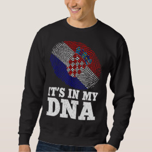 Patriotic ist in meiner DNS Fingerprint Croatia Fl Sweatshirt