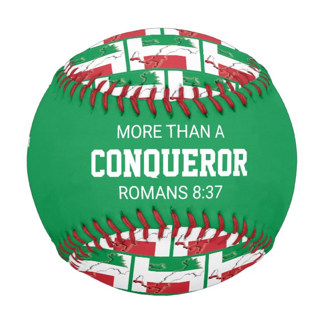 Patriotic ITALY Custom Scripture FLAG Baseball (Vorderseite)