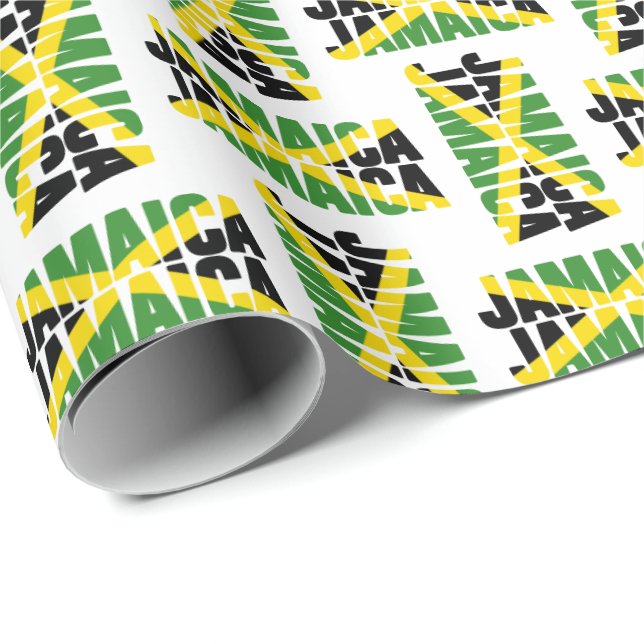 Patriotic JAMAICA JAMAICA Geschenkpapier (Rolleneckpunkt)