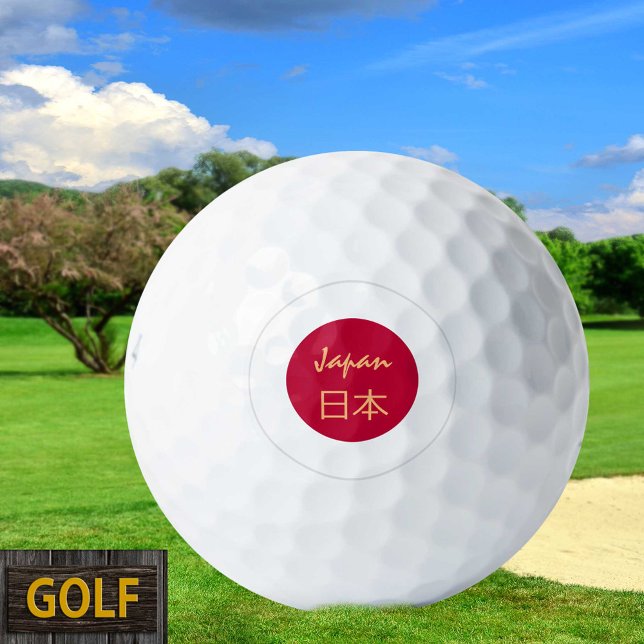 Patriotic Japan Golf Balls, japanische Flagge Golfball (Von Creator hochgeladen)