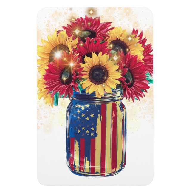 Patriotic Jar USA 4. Juli Magnet (Vertikal)