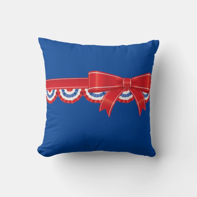 Patriotic July 4th Throw Kissen (Vorderseite)