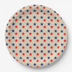 Patriotic July USA American Rustic Country Stars Pappteller