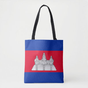Patriotic Kambodscha Flag Tote Bag