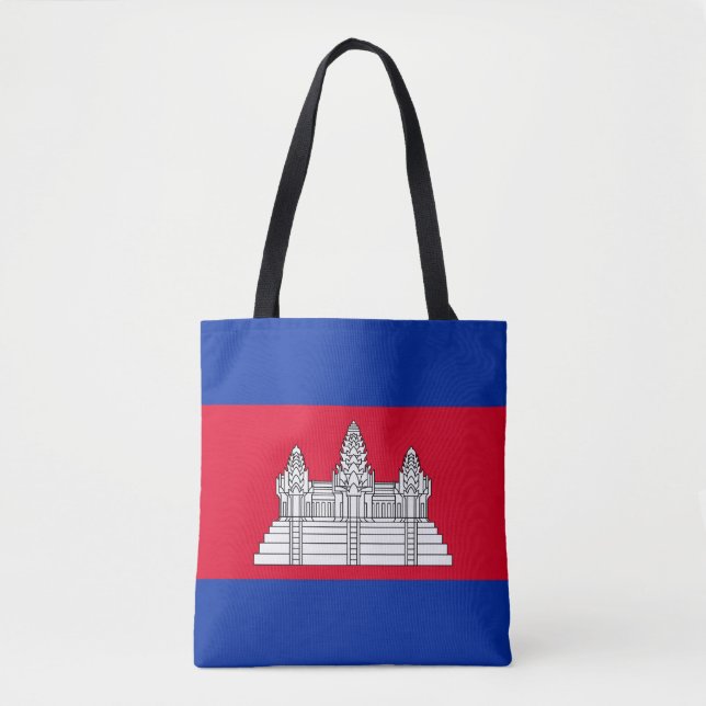Patriotic Kambodscha Flag Tote Bag (Vorderseite)