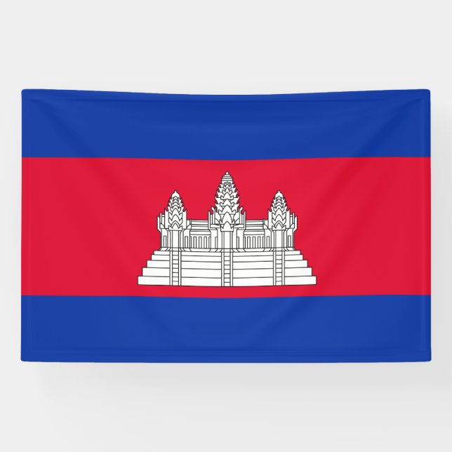 Patriotic Kambodscha Flaggenbanner Banner (Horizontal)