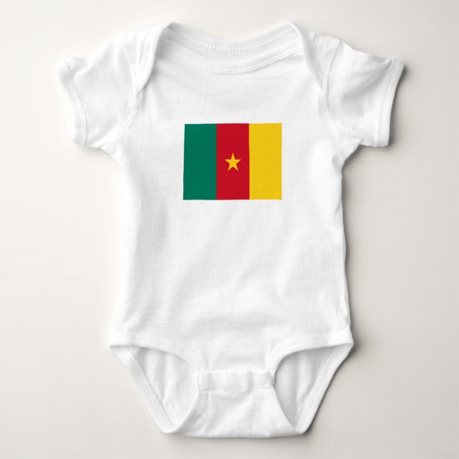 Patriotic Kamerun Flag Baby Strampler (Vorderseite)