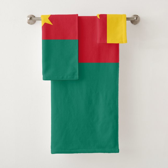 Patriotic Kamerun Flag Badhandtuch Set (Insitu)