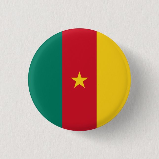 Patriotic Kamerun Flag Button (Vorderseite)