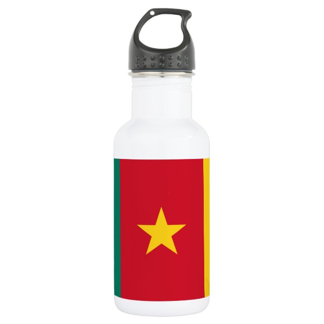 Patriotic Kamerun Flag Edelstahlflasche (Vorderseite)