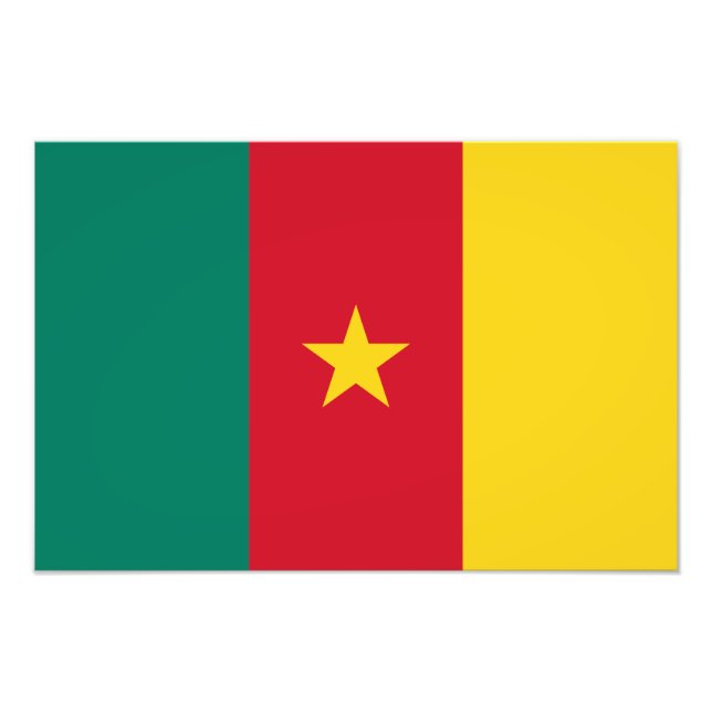Patriotic Kamerun Flag Fotodruck (Vorne)