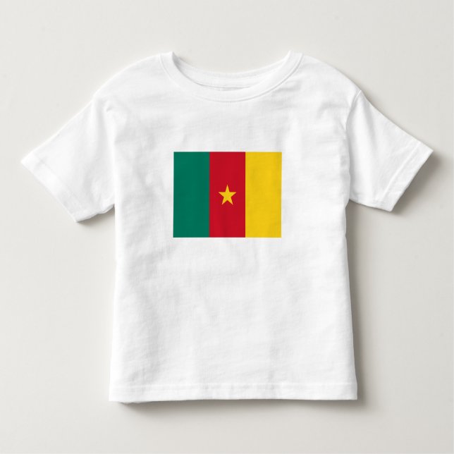 Patriotic Kamerun Flag Kleinkind T-shirt (Vorderseite)