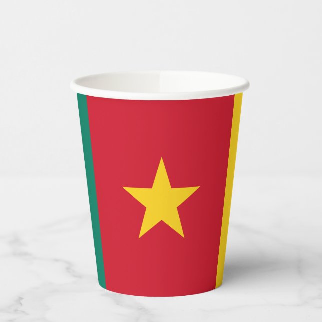 Patriotic Kamerun Flag Pappbecher (Links)