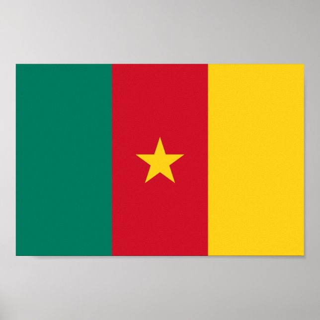 Patriotic Kamerun Flag Poster (Vorne)