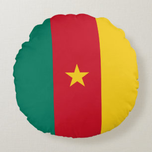Patriotic Kamerun Flag Rundes Kissen