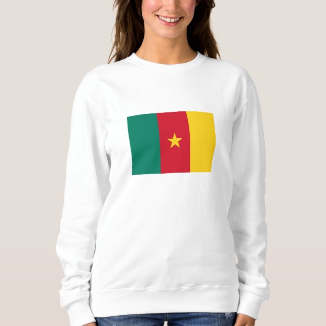 Patriotic Kamerun Flag Sweatshirt (Vorderseite)