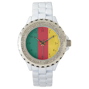 Patriotic Kamerun Flag Watch Armbanduhr