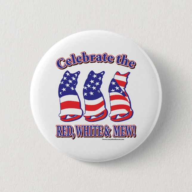 Patriotic Kitty Cats Button (Vorderseite)