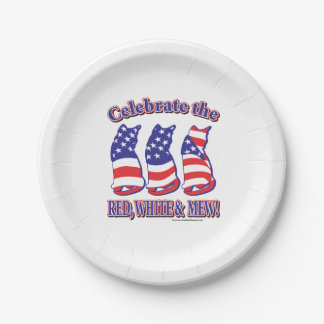Patriotic Kitty Cats Pappteller